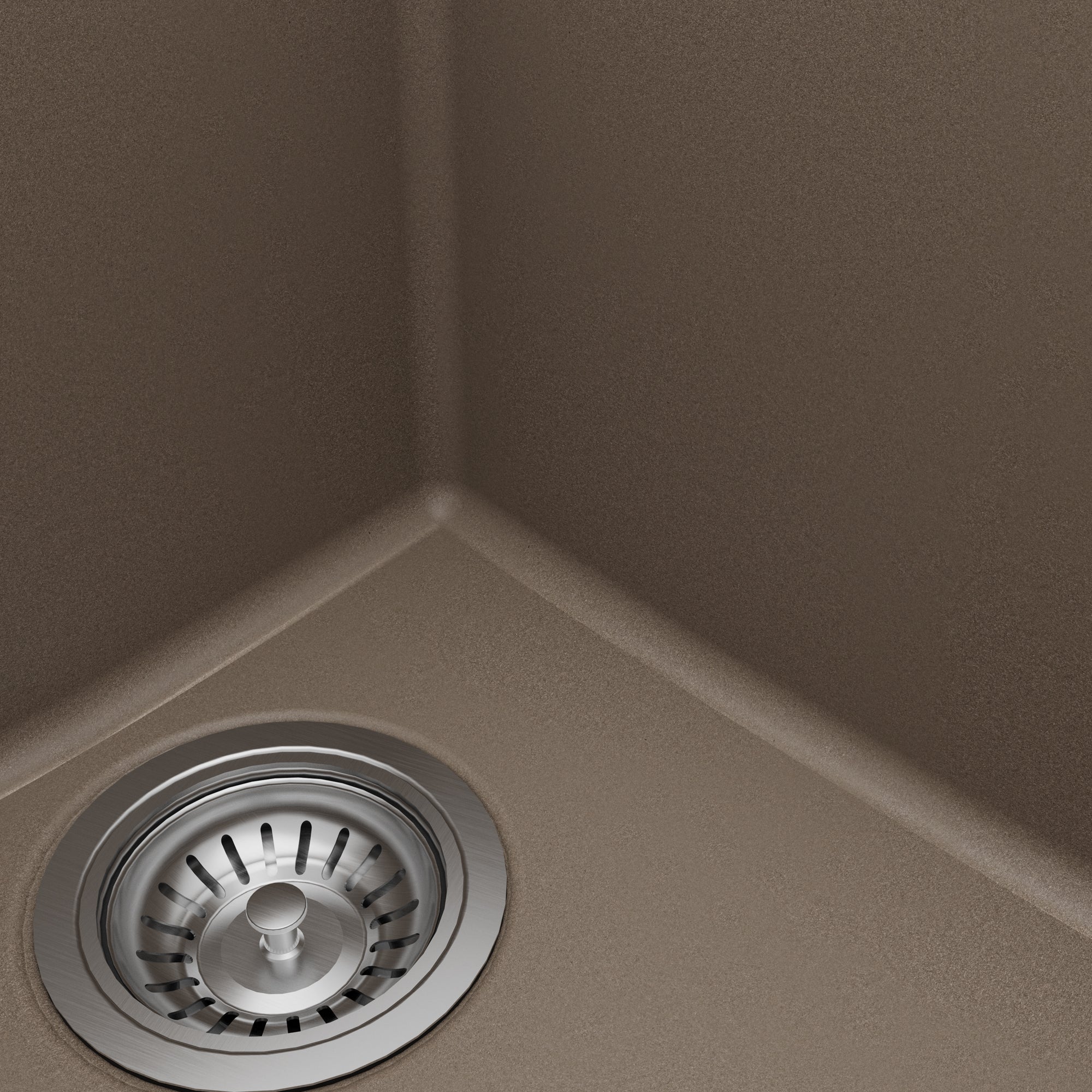 32" Undermount Double Offset Bowl Quartz Composite Kitchen Sink Kit In Concrete